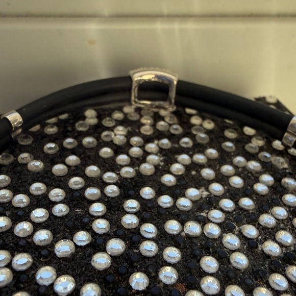 DESIGNER Leather Bracelet with 14k white gold enhancer w Diamond setting - Picture 6 of 6